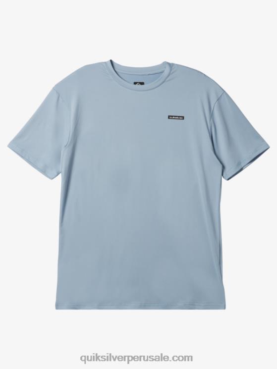 Quiksilver N8LNT540 hombres azul celeste playera de surf de manga corta omni session upf 50