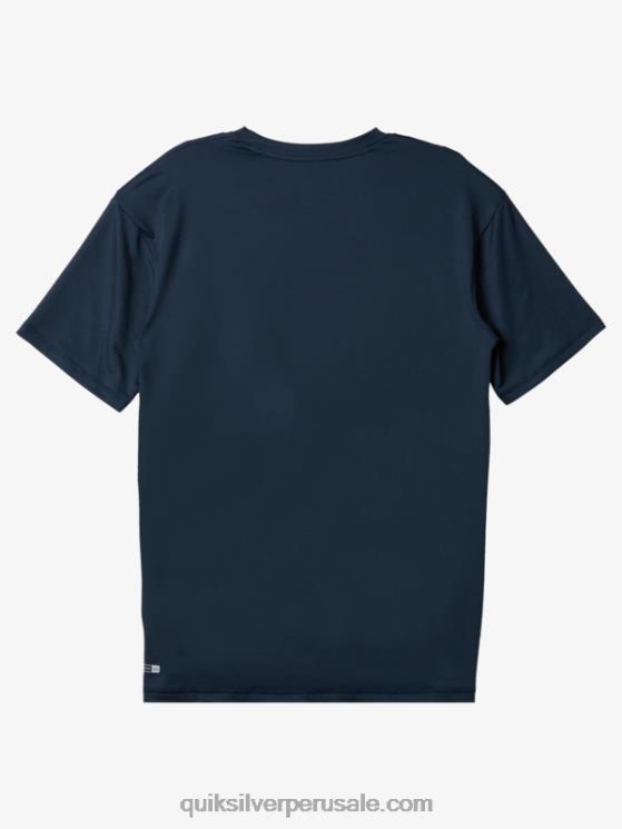 Quiksilver N8LNT541 hombres azul marino medianoche playera de surf de manga corta omni session upf 50