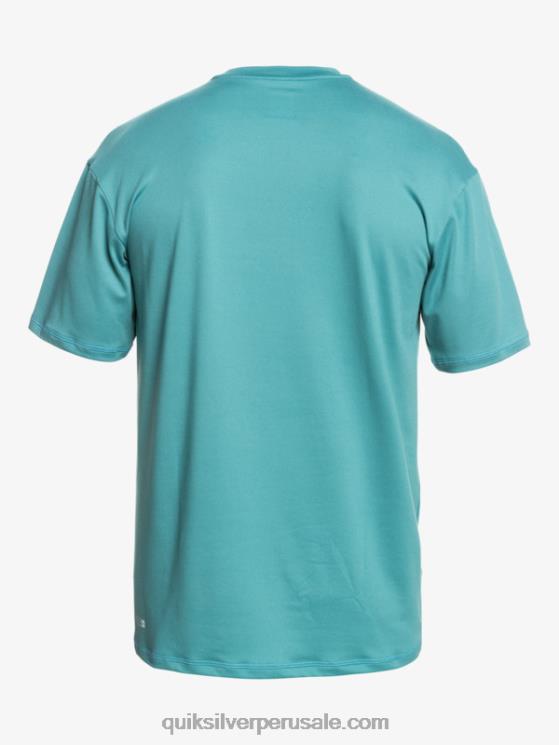 Quiksilver N8LNT542 hombres azul bretaña playera de surf de manga corta omni session upf 50
