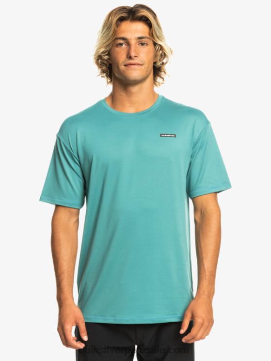 Quiksilver N8LNT542 hombres azul bretaña playera de surf de manga corta omni session upf 50