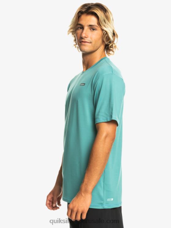 Quiksilver N8LNT542 hombres azul bretaña playera de surf de manga corta omni session upf 50