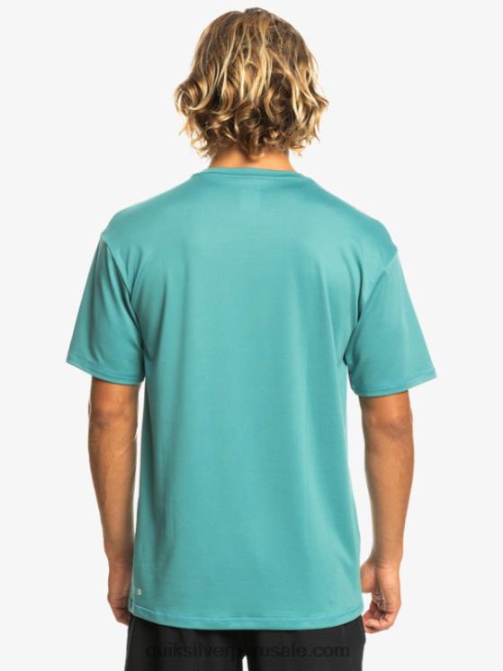 Quiksilver N8LNT542 hombres azul bretaña playera de surf de manga corta omni session upf 50