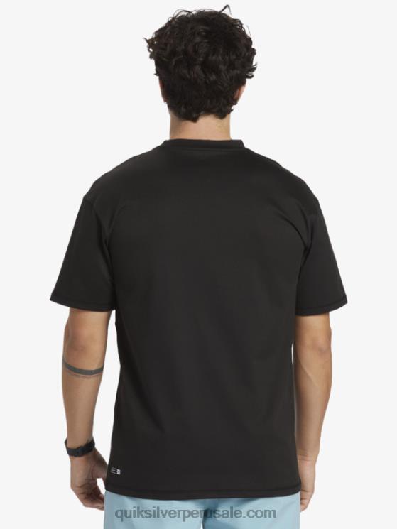 Quiksilver N8LNT543 hombres negro playera de surf de manga corta omni session upf 50