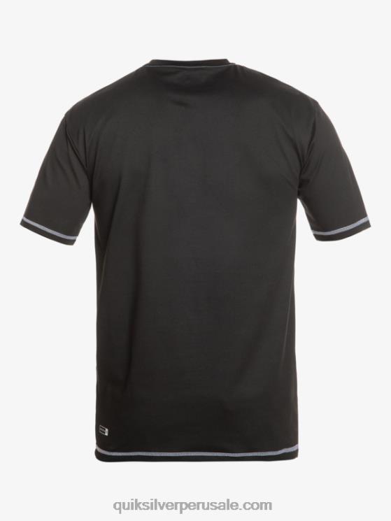 Quiksilver N8LNT587 hombres negro camiseta saturno surf manga corta upf 50 surf
