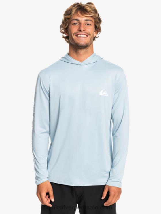 Quiksilver N8LNT771 hombres azul celeste camiseta de surf de manga larga omni session upf 50