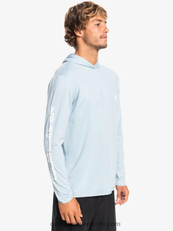 Quiksilver N8LNT771 hombres azul celeste camiseta de surf de manga larga omni session upf 50