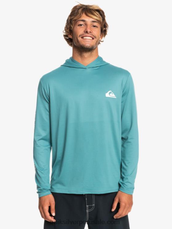 Quiksilver N8LNT772 hombres azul bretaña camiseta de surf de manga larga omni session upf 50