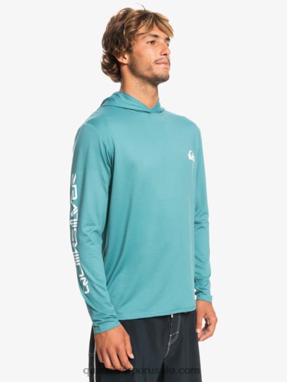 Quiksilver N8LNT772 hombres azul bretaña camiseta de surf de manga larga omni session upf 50