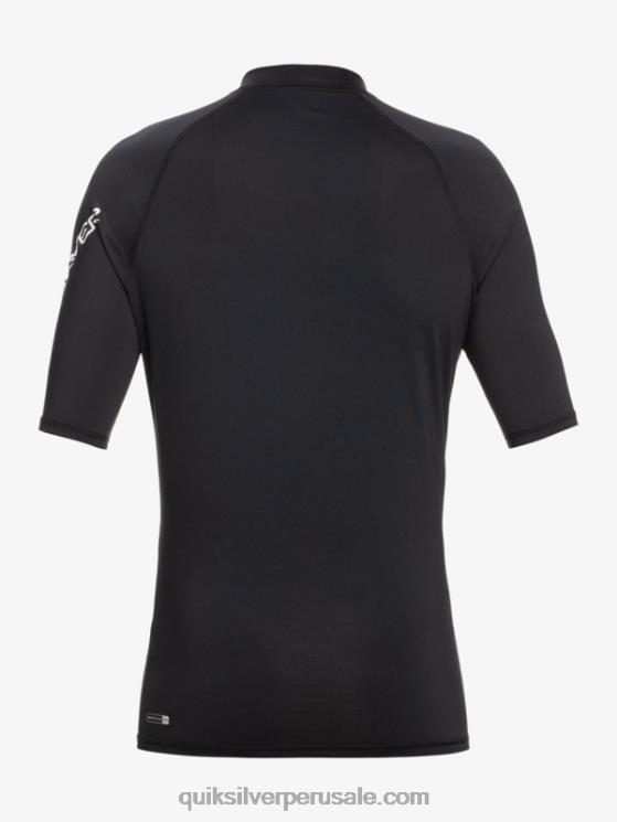 Quiksilver N8LNT811 hombres negro todos los tiempos manga corta upf 50 rashguard