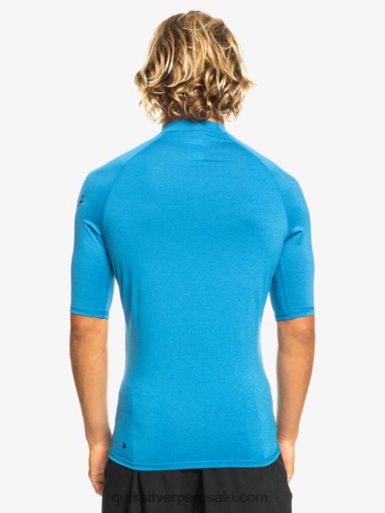 Quiksilver N8LNT814 hombres snorkel azul brezo todos los tiempos manga corta upf 50 rashguard