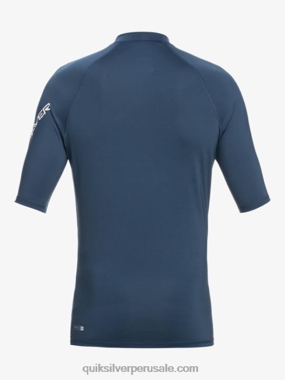 Quiksilver N8LNT815 hombres insignias azules todos los tiempos manga corta upf 50 rashguard