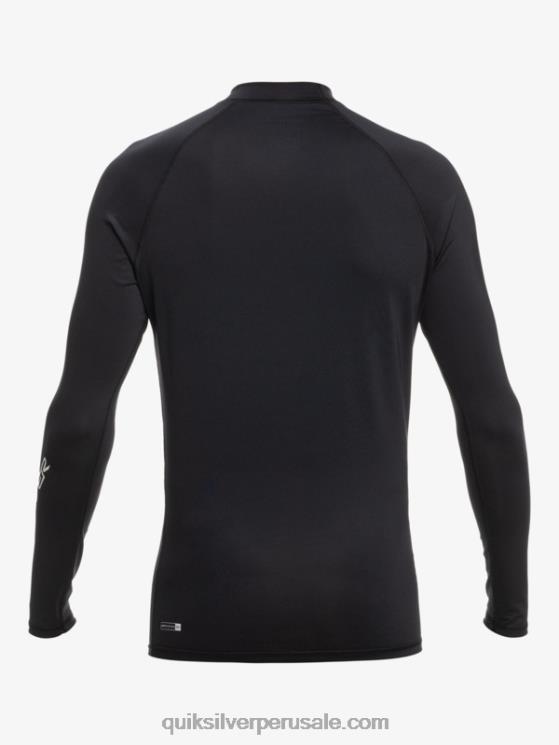 Quiksilver N8LNT817 hombres negro todos los tiempos manga larga upf 50 rashguard