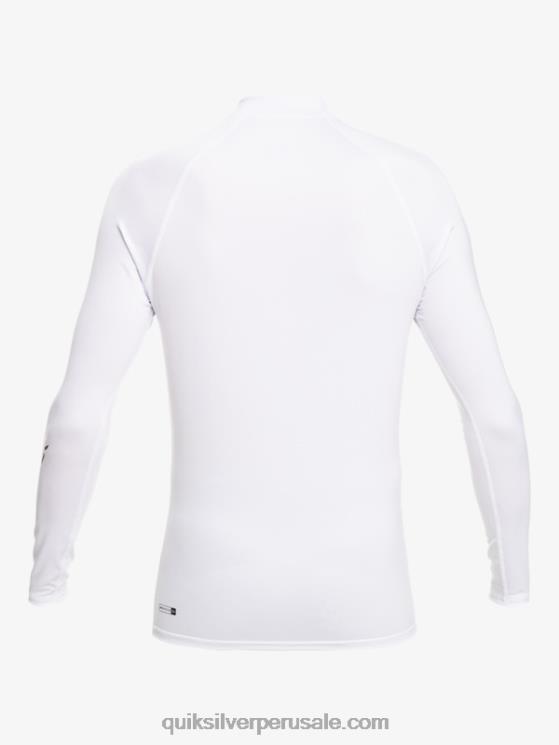 Quiksilver N8LNT818 hombres blanco todos los tiempos manga larga upf 50 rashguard