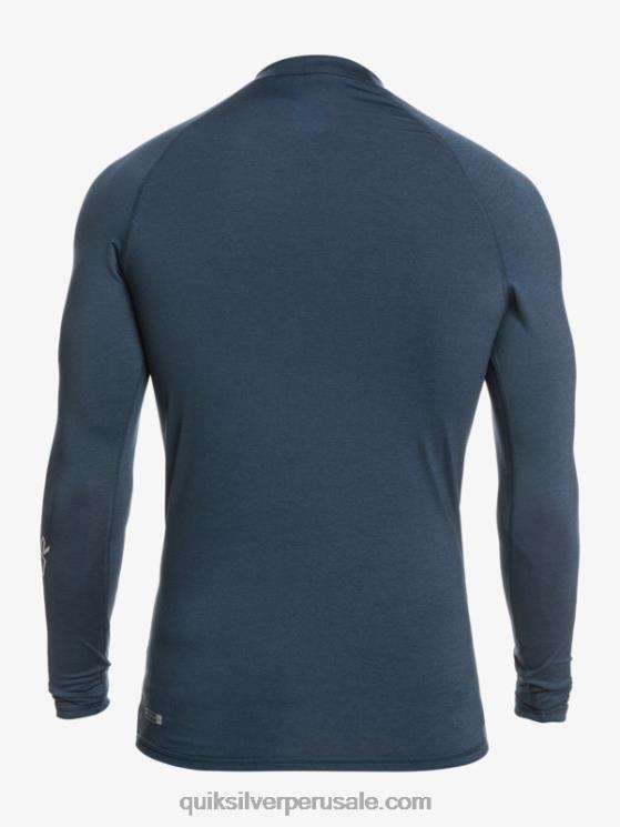 Quiksilver N8LNT820 hombres blazer azul marino jaspeado todos los tiempos manga larga upf 50 rashguard