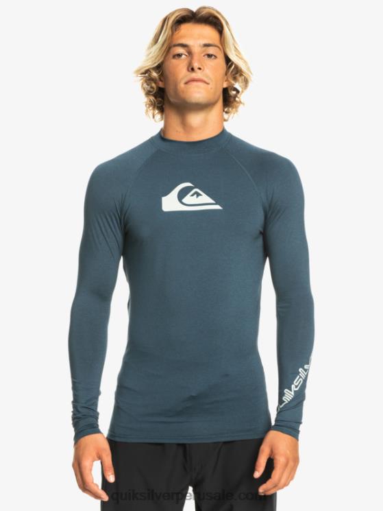 Quiksilver N8LNT820 hombres blazer azul marino jaspeado todos los tiempos manga larga upf 50 rashguard