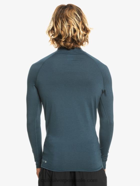 Quiksilver N8LNT820 hombres blazer azul marino jaspeado todos los tiempos manga larga upf 50 rashguard