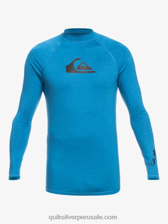 Quiksilver N8LNT823 hombres brezo azul vallarta todos los tiempos manga larga upf 50 rashguard