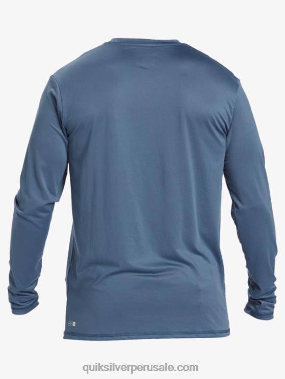 Quiksilver N8LNT844 hombres mar de bering playera de manga larga con rayas sólidas upf 50 surf
