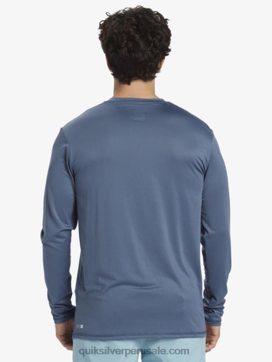 Quiksilver N8LNT844 hombres mar de bering playera de manga larga con rayas sólidas upf 50 surf