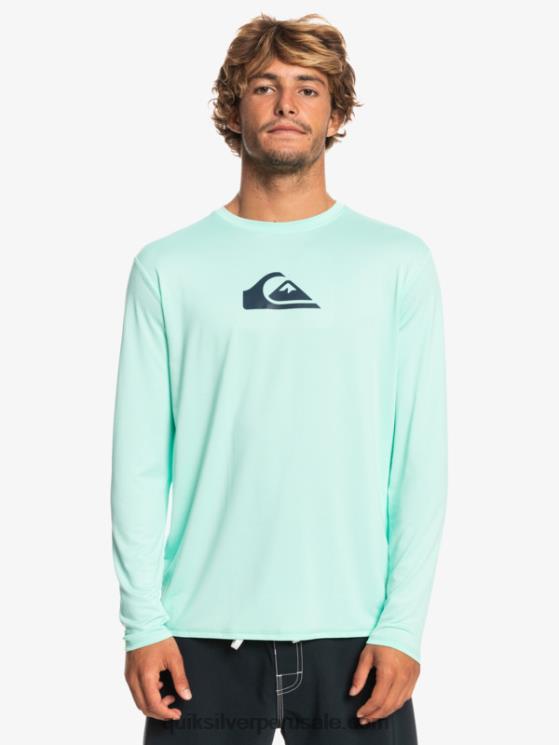 Quiksilver N8LNT845 hombres vaso de playa playera de manga larga con rayas sólidas upf 50 surf