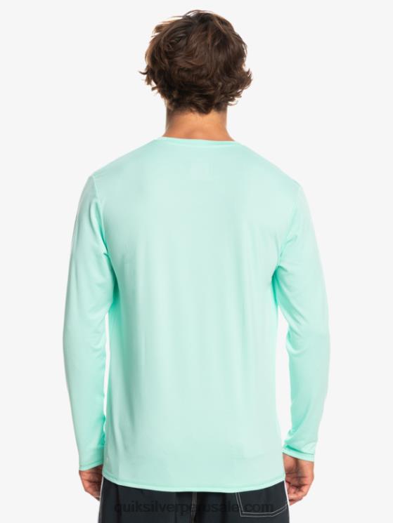 Quiksilver N8LNT845 hombres vaso de playa playera de manga larga con rayas sólidas upf 50 surf