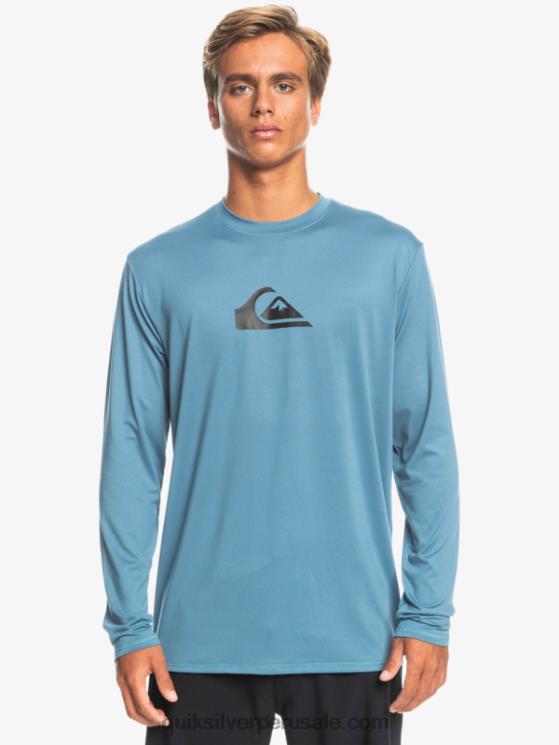 Quiksilver N8LNT847 hombres provenzal playera de manga larga con rayas sólidas upf 50 surf