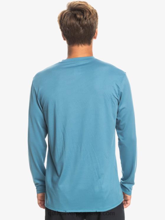 Quiksilver N8LNT847 hombres provenzal playera de manga larga con rayas sólidas upf 50 surf