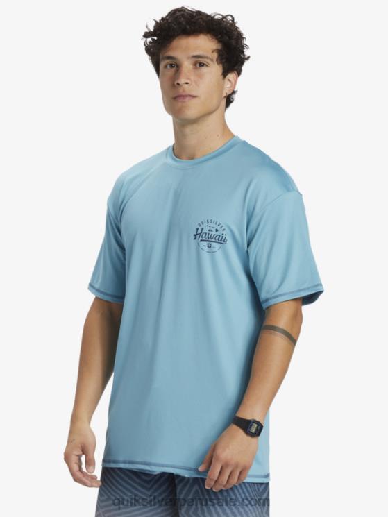 Quiksilver N8LNT880 hombres delfinio azul camiseta de surf de manga corta hawaii big bite upf 50