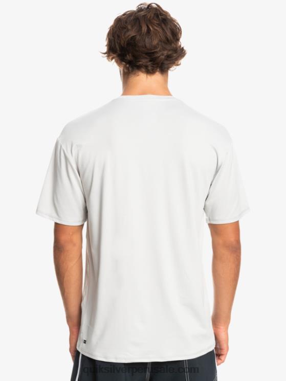 Quiksilver N8LNT884 hombres gris violeta playera de surf de manga corta UPF 50 Solid Streak