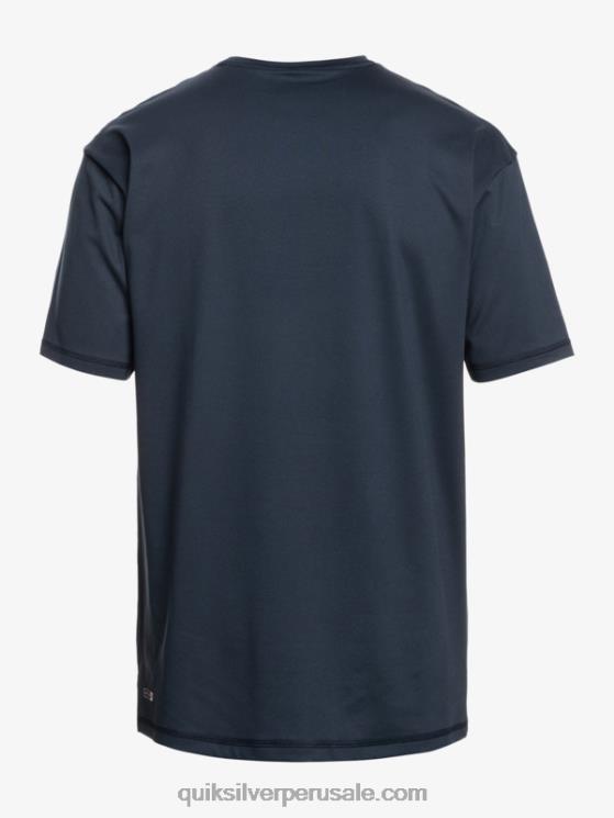 Quiksilver N8LNT885 hombres chaqueta azul marino playera de surf de manga corta UPF 50 Solid Streak