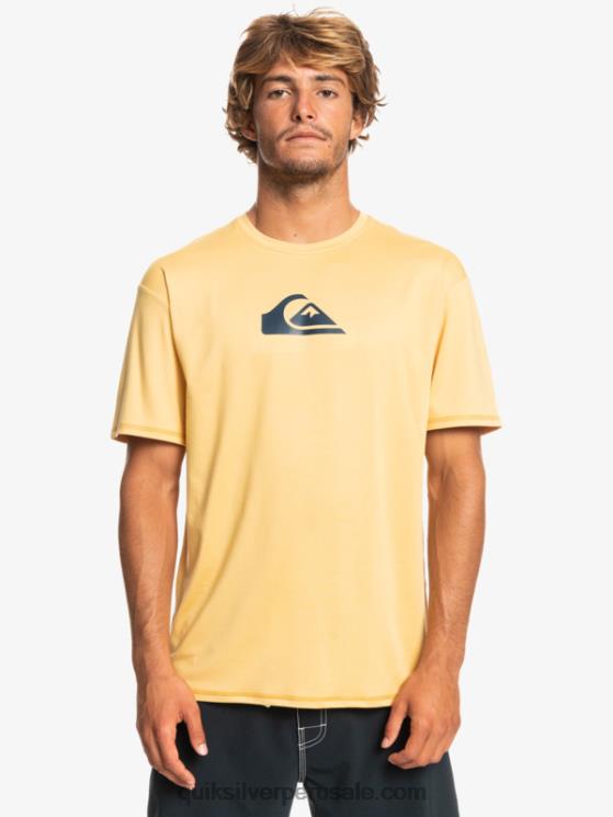 Quiksilver N8LNT887 hombres trigo playera de surf de manga corta UPF 50 Solid Streak