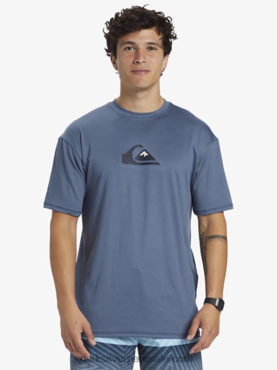 Quiksilver N8LNT888 hombres mar de bering playera de surf de manga corta UPF 50 Solid Streak