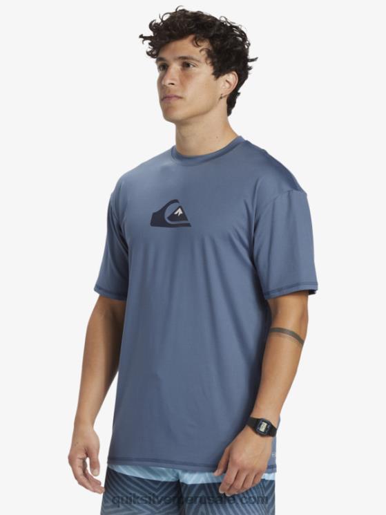 Quiksilver N8LNT888 hombres mar de bering playera de surf de manga corta UPF 50 Solid Streak