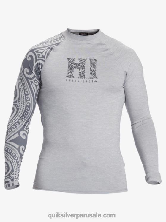 Quiksilver N8LNT922 hombres brezo aguanieve camiseta de surf de manga larga hawaii big island upf 50