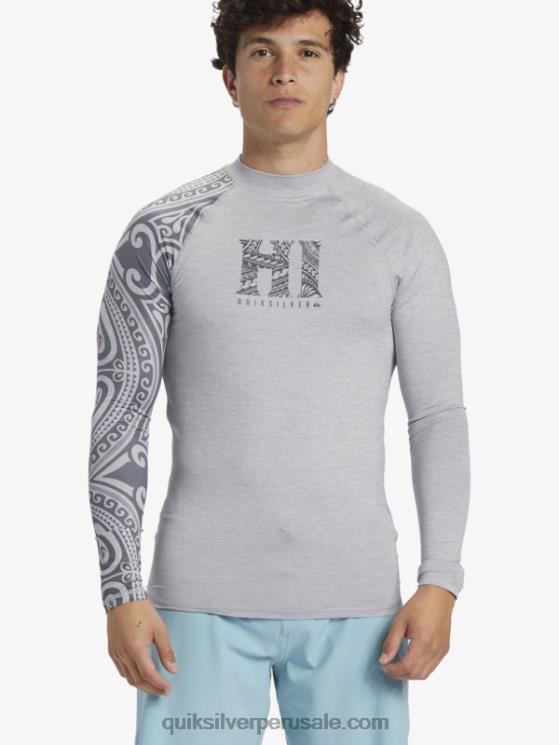 Quiksilver N8LNT922 hombres brezo aguanieve camiseta de surf de manga larga hawaii big island upf 50