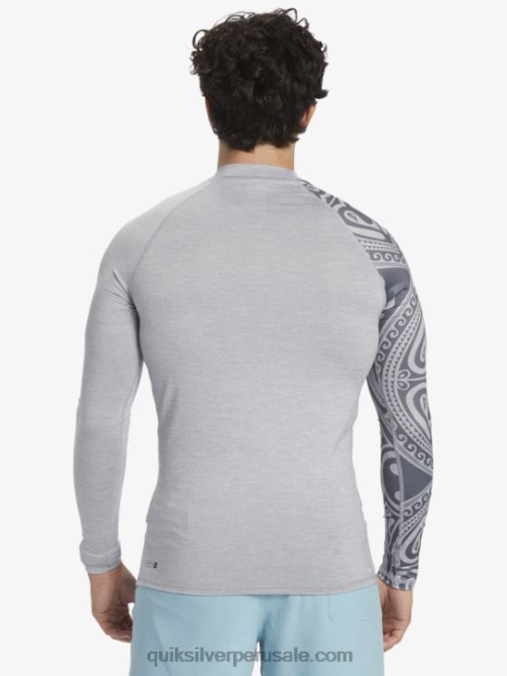 Quiksilver N8LNT922 hombres brezo aguanieve camiseta de surf de manga larga hawaii big island upf 50