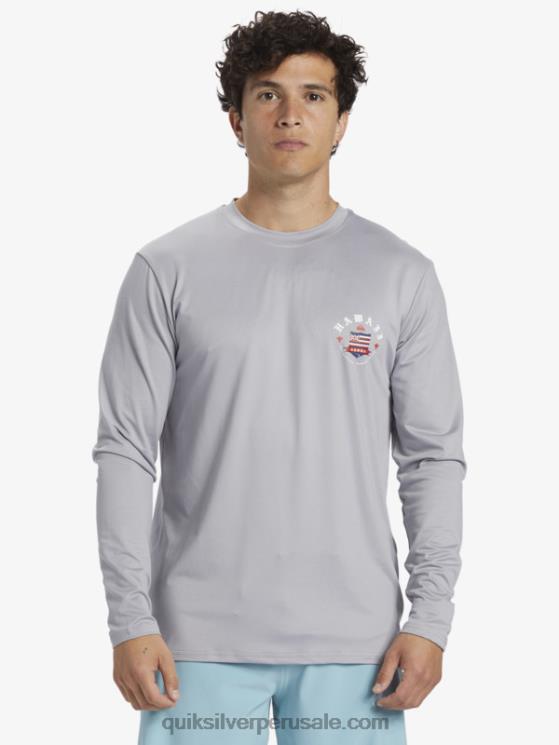Quiksilver N8LNT925 hombres aguanieve camiseta de surf de manga larga hawaii royal upf 50