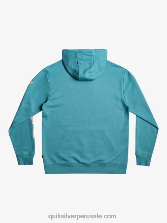 Quiksilver N8LNT1030 hombres azul bretaña sudadera con logo omni en la parte superior de polar