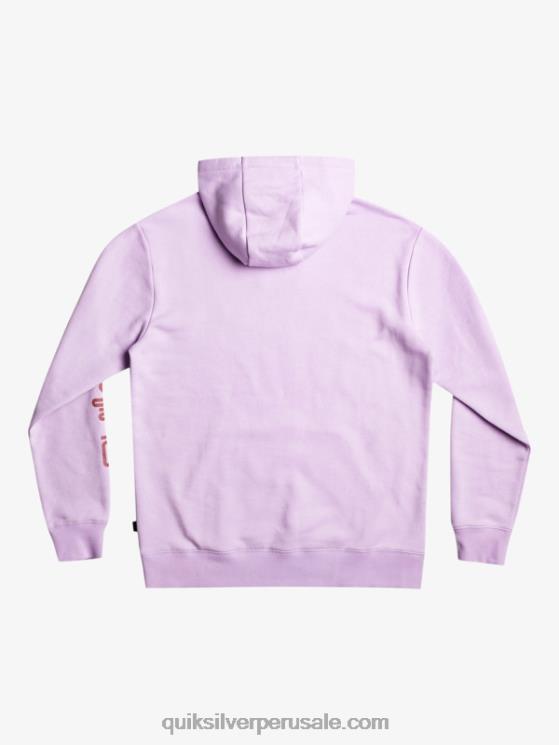 Quiksilver N8LNT1031 hombres lila pastel sudadera con logo omni en la parte superior de polar