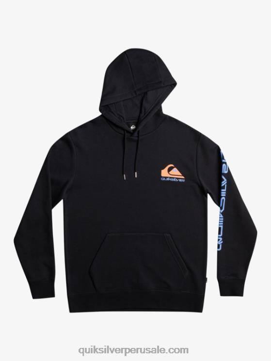 Quiksilver N8LNT1032 hombres negro sudadera con logo omni en la parte superior de polar
