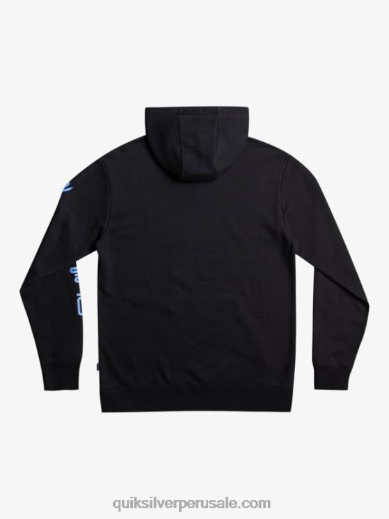 Quiksilver N8LNT1032 hombres negro sudadera con logo omni en la parte superior de polar