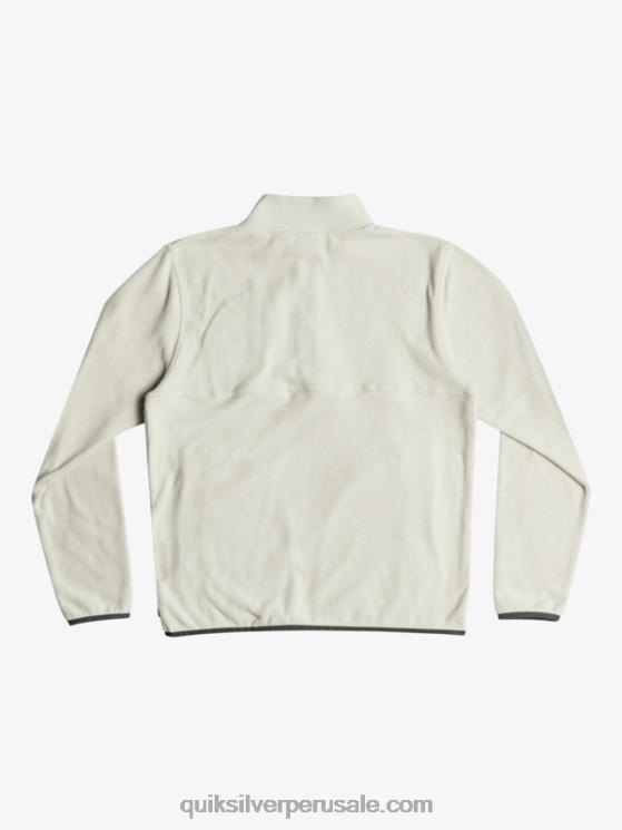 Quiksilver N8LNT1039 hombres gris violeta jersey de forro polar con botones de presión sin destino