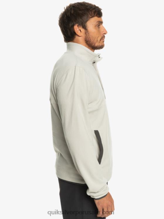 Quiksilver N8LNT1039 hombres gris violeta jersey de forro polar con botones de presión sin destino