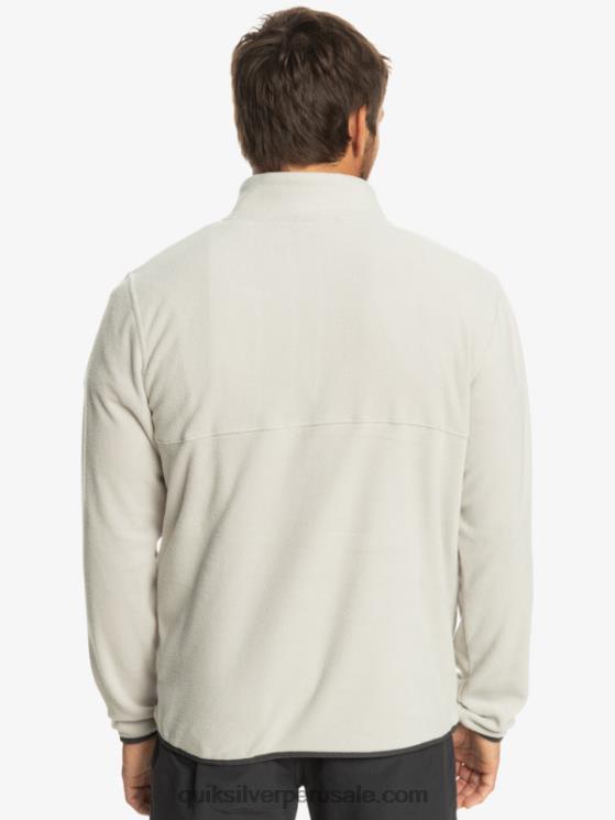 Quiksilver N8LNT1039 hombres gris violeta jersey de forro polar con botones de presión sin destino