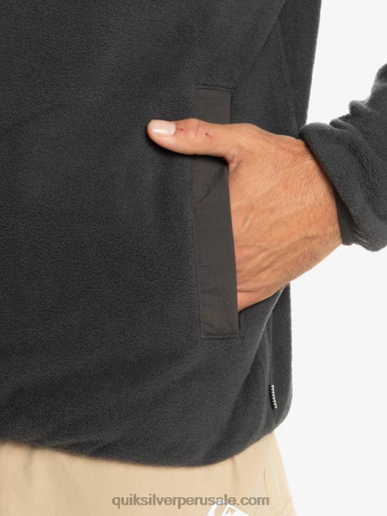 Quiksilver N8LNT1040 hombres fantasma jersey de forro polar con botones de presión sin destino