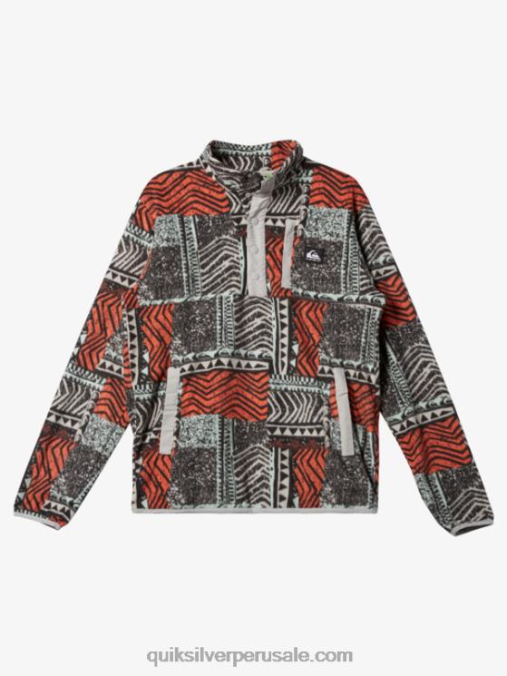 Quiksilver N8LNT1041 hombres salmón fresco soplado jersey de forro polar con botones de presión sin destino