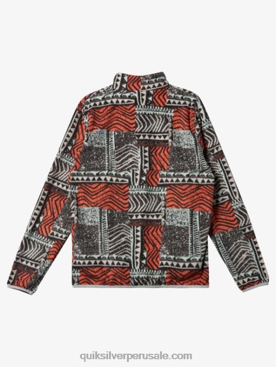Quiksilver N8LNT1041 hombres salmón fresco soplado jersey de forro polar con botones de presión sin destino