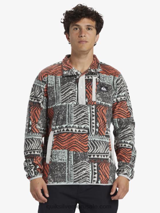 Quiksilver N8LNT1041 hombres salmón fresco soplado jersey de forro polar con botones de presión sin destino