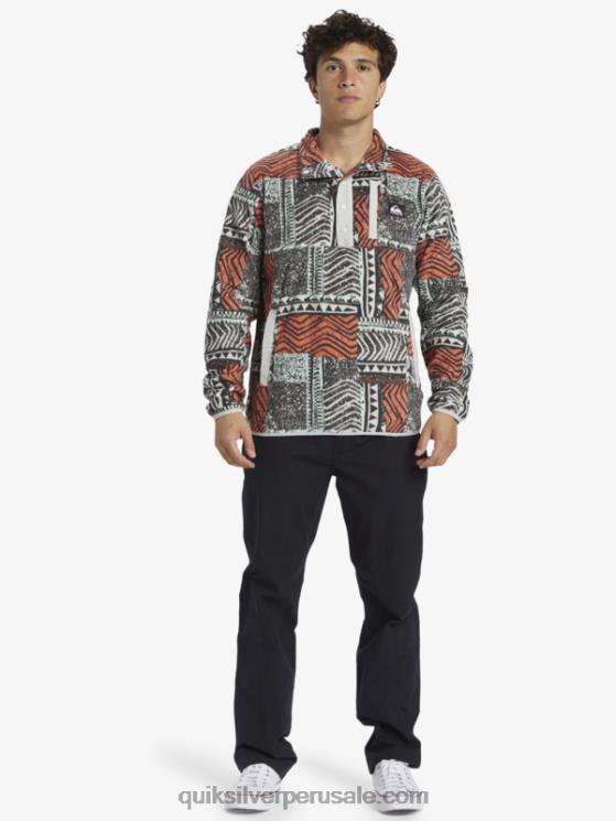 Quiksilver N8LNT1041 hombres salmón fresco soplado jersey de forro polar con botones de presión sin destino