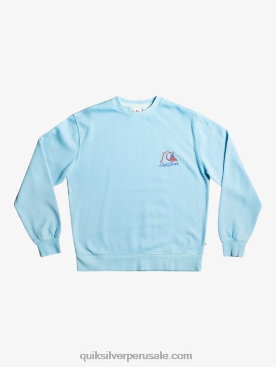 Quiksilver N8LNT1057 hombres cielo azul sudadera con diseño de losa de neón